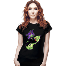 Load image into Gallery viewer, Shirts Fitted Shirts, Woman / Small / Black Magical Silhouettes - Maleficent
