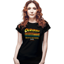 Load image into Gallery viewer, Daily_Deal_Shirts Fitted Shirts, Woman / Small / Black Ouroboros
