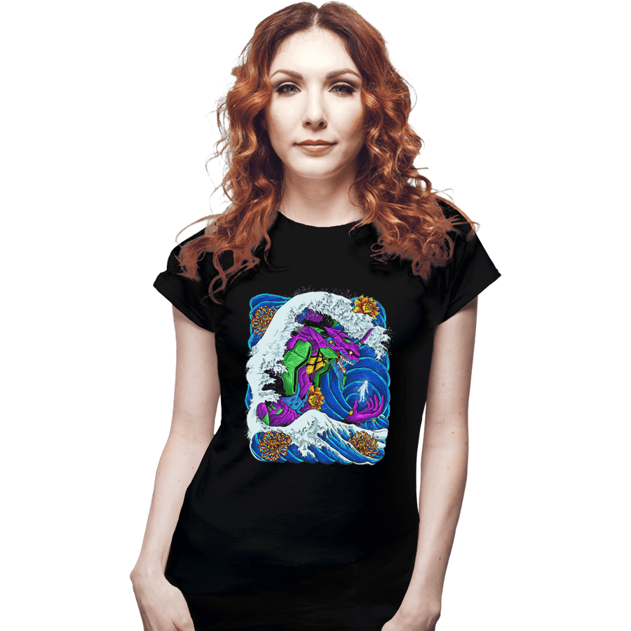 Shirts Fitted Shirts, Woman / Small / Black Eva-01 Wave