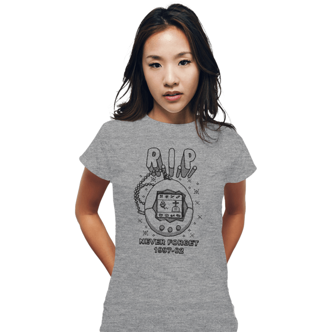 Secret_Shirts Fitted Shirts, Woman / Small / Sports Grey RIP Tamagotchi