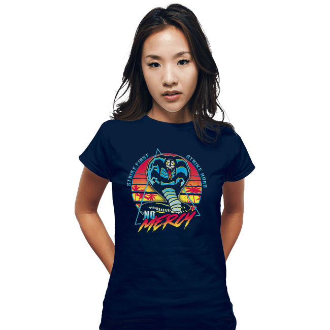 Secret_Shirts Fitted Shirts, Woman / Small / Navy Retro Cobra