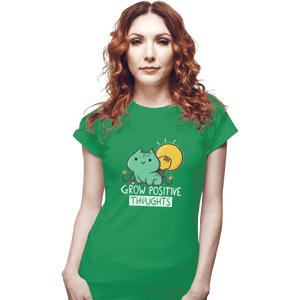 Shirts Fitted Shirts, Woman / Small / Irish Green Bulb Saur