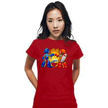 Load image into Gallery viewer, Shirts Fitted Shirts, Woman / Small / Red Ro Bro Fist
