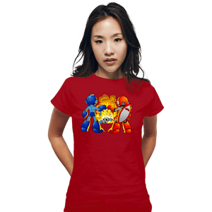 Shirts Fitted Shirts, Woman / Small / Red Ro Bro Fist