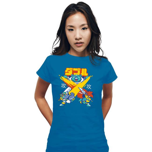 Shirts Fitted Shirts, Woman / Small / Sapphire X-Slash
