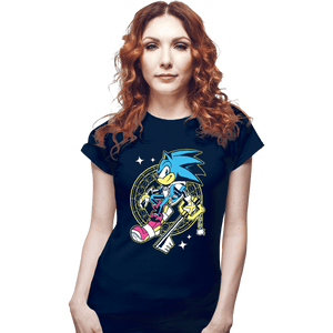 Daily_Deal_Shirts Fitted Shirts, Woman / Small / Navy Sonic Kingdom Hearts