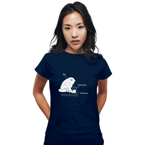 Shirts Fitted Shirts, Woman / Small / Navy Glass Graphic