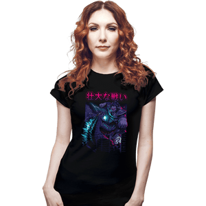 Secret_Shirts Fitted Shirts, Woman / Small / Black Epic Kaiju Battle