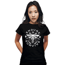 Load image into Gallery viewer, Shirts Fitted Shirts, Woman / Small / Black Survive Emblem
