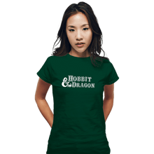 Load image into Gallery viewer, Secret_Shirts Fitted Shirts, Woman / Small / Irish Green Hobbit And Dragon
