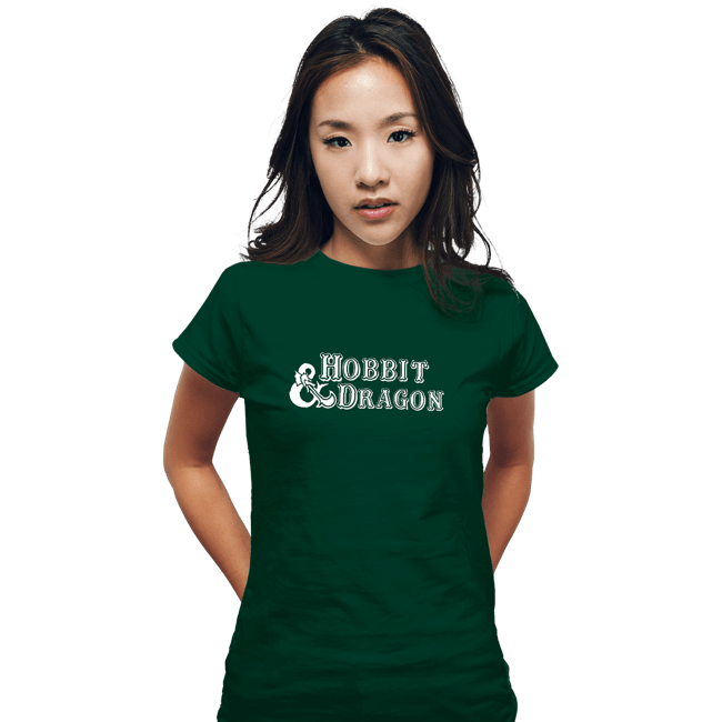 Secret_Shirts Fitted Shirts, Woman / Small / Irish Green Hobbit And Dragon