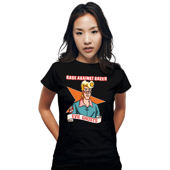 Daily_Deal_Shirts Fitted Shirts, Woman / Small / Black Rage Against Gozer