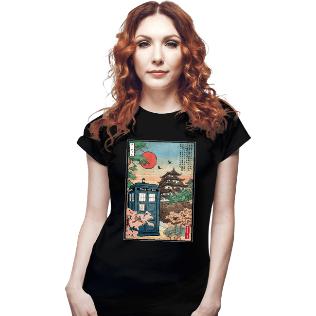 Daily_Deal_Shirts Fitted Shirts, Woman / Small / Black The Tardis In Japan