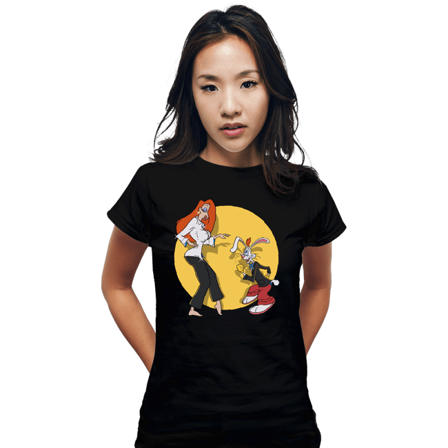 Daily_Deal_Shirts Fitted Shirts, Woman / Small / Black Rabbit Fiction