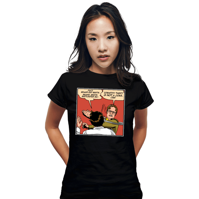 Shirts Fitted Shirts, Woman / Small / Black Identity Slap
