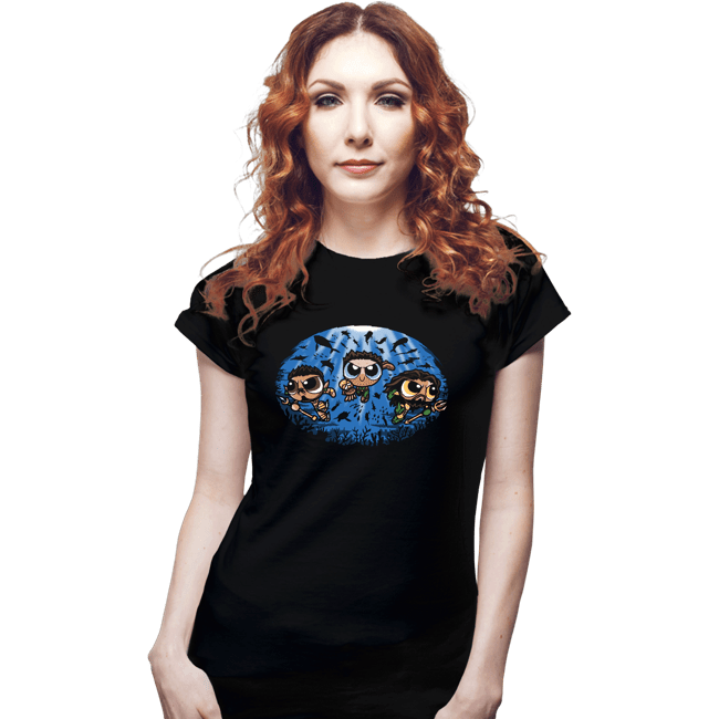 Daily_Deal_Shirts Fitted Shirts, Woman / Small / Black Ocean Puff Boys