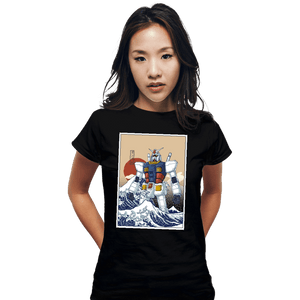 Secret_Shirts Fitted Shirts, Woman / Small / Black Kanagawa Gundam