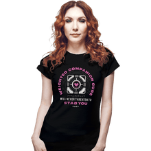Load image into Gallery viewer, Shirts Fitted Shirts, Woman / Small / Black Companion Cube Emblem
