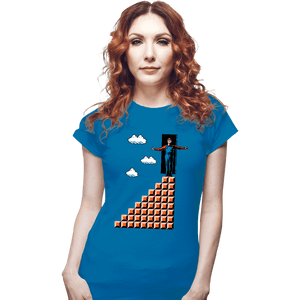 Shirts Fitted Shirts, Woman / Small / Sapphire True Mario Show