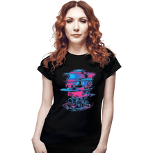 Load image into Gallery viewer, Shirts Fitted Shirts, Woman / Small / Black Glitch Cyborg
