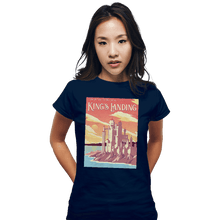 Load image into Gallery viewer, Shirts Fitted Shirts, Woman / Small / Navy Visit King&#39;s Landing
