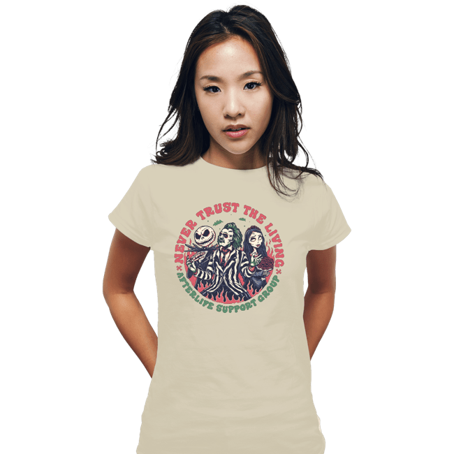 Daily_Deal_Shirts Fitted Shirts, Woman / Small / White Afterlife Support Group