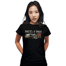 Load image into Gallery viewer, Shirts Fitted Shirts, Woman / Small / Black Retro NCC-1701
