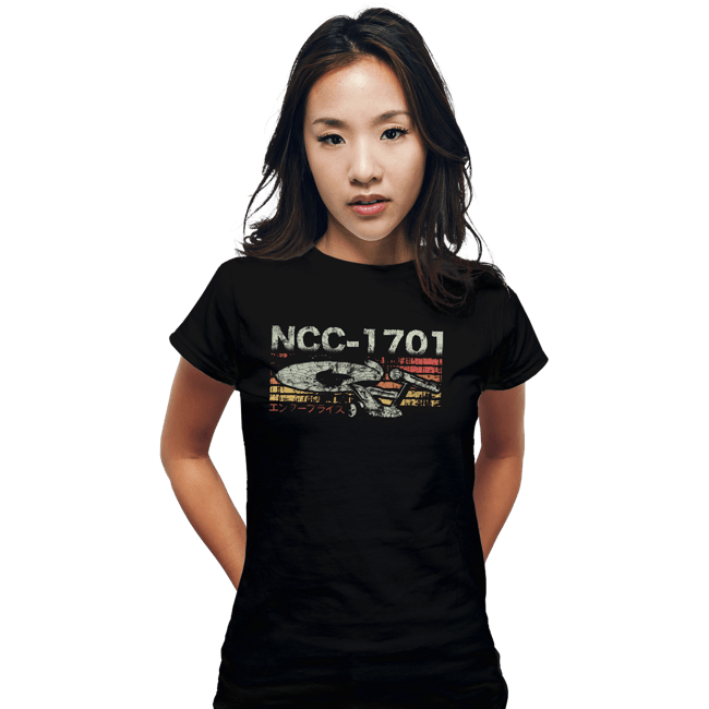 Shirts Fitted Shirts, Woman / Small / Black Retro NCC-1701