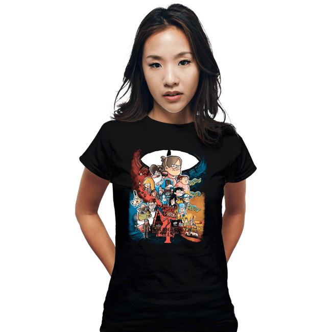 Daily_Deal_Shirts Fitted Shirts, Woman / Small / Black Stranger Falls 4