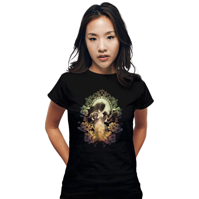 Secret_Shirts Fitted Shirts, Woman / Small / Black Enchanted Rose