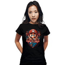 Load image into Gallery viewer, Secret_Shirts Fitted Shirts, Woman / Small / Black Mario Crest

