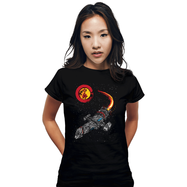 Shirts Fitted Shirts, Woman / Small / Black Leaf On The Wind