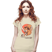 Load image into Gallery viewer, Daily_Deal_Shirts Fitted Shirts, Woman / Small / White Squirrel Blade
