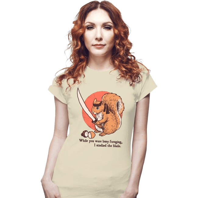 Daily_Deal_Shirts Fitted Shirts, Woman / Small / White Squirrel Blade