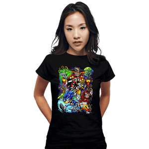 Last_Chance_Shirts Fitted Shirts, Woman / Small / Black Robotnik VS Sonic