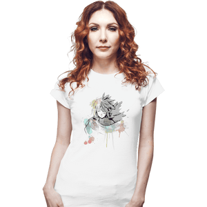 Secret_Shirts Fitted Shirts, Woman / Small / White Watercolor Howl