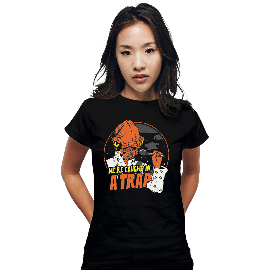 Shirts Fitted Shirts, Woman / Small / Black Caught In A Trap