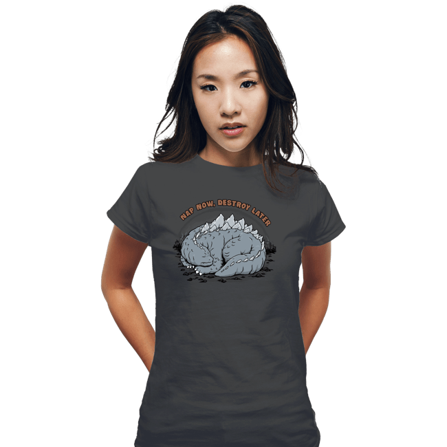 Daily_Deal_Shirts Fitted Shirts, Woman / Small / Charcoal Nap & Destroy