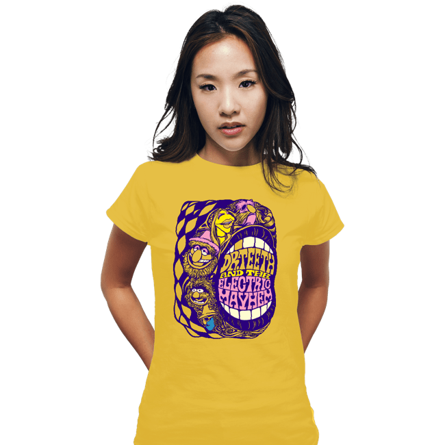 Daily_Deal_Shirts Fitted Shirts, Woman / Small / White The Electric Mayhem!