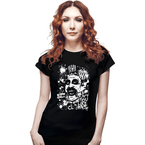 Daily_Deal_Shirts Fitted Shirts, Woman / Small / Black Captain Spaulding Splatter