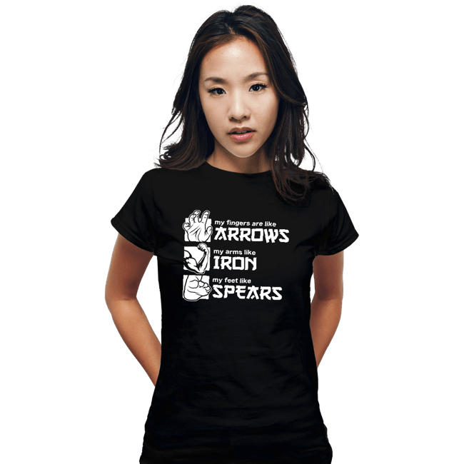 Daily_Deal_Shirts Fitted Shirts, Woman / Small / Black Arrows Iron And Spears
