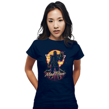 Load image into Gallery viewer, Shirts Fitted Shirts, Woman / Small / Navy Retro Mad Titan
