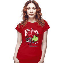Load image into Gallery viewer, Shirts Fitted Shirts, Woman / Small / Red Zim Pilgrim
