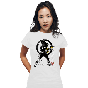 Shirts Fitted Shirts, Woman / Small / White Black Ranger Sumi-e
