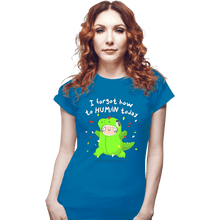 Load image into Gallery viewer, Shirts Fitted Shirts, Woman / Small / Sapphire How To Human
