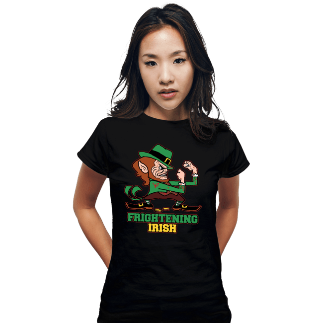 Daily_Deal_Shirts Fitted Shirts, Woman / Small / Black Frightening Irish