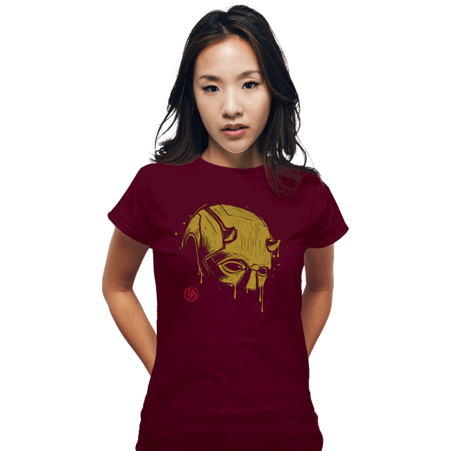 Daily_Deal_Shirts Fitted Shirts, Woman / Small / Maroon DevilMask