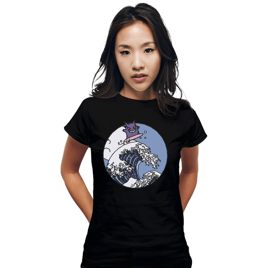 Shirts Fitted Shirts, Woman / Small / Black Surfing Gengar