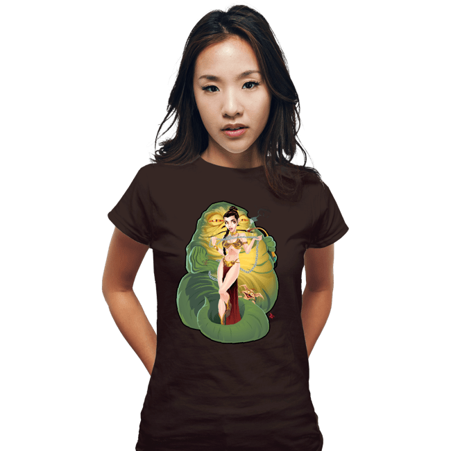 Daily_Deal_Shirts Fitted Shirts, Woman / Small / Black Leia And Jabba