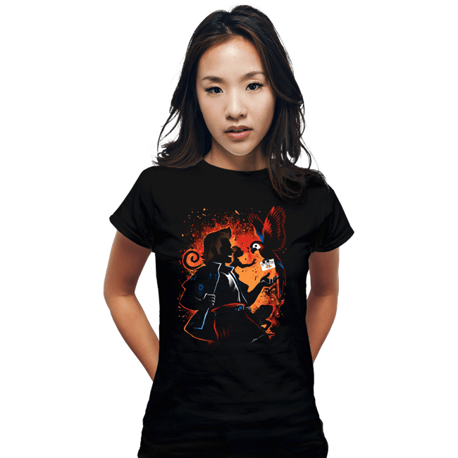 Daily_Deal_Shirts Fitted Shirts, Woman / Small / Black Pet Detective